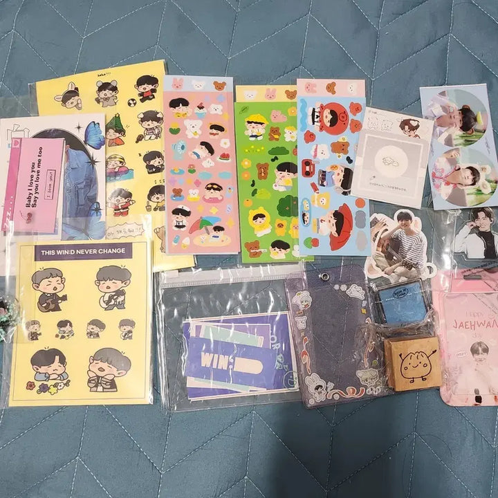 [BUNJANG] Kim Jaehwan Goods Bundle Set (Sticker, Keyring, Postcard) / 김재환 굿즈 일괄(스티커, 키링, 엽서 등)