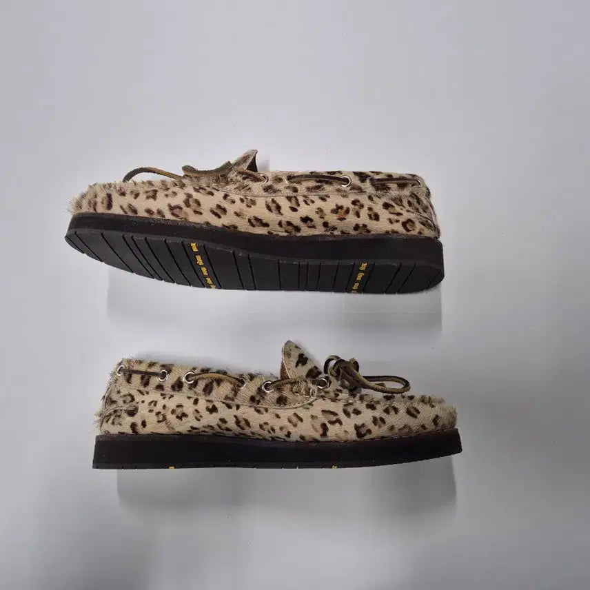 [BUNJANG] J&amp;W Dawson Leopard Print Boat Shoes / J&amp;W DAWSON 송치 로퍼 보트슈즈