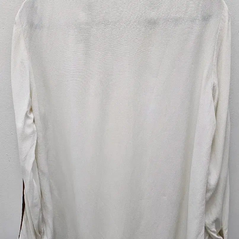[BUNJANG] Sandro White Long Sleeve Blouse / 산드로 화이트 옆선 긴팔 블라우스