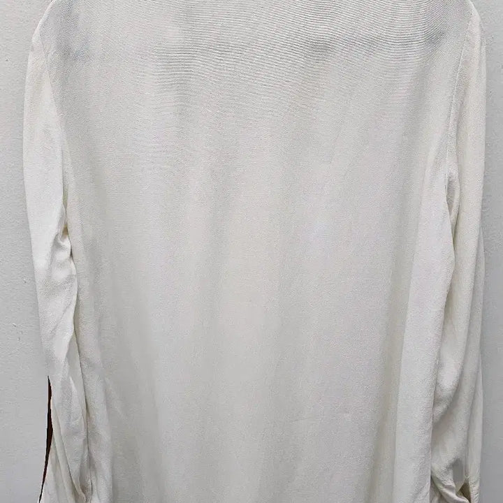 [BUNJANG] Sandro White Long Sleeve Blouse / 산드로 화이트 옆선 긴팔 블라우스