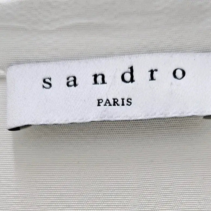 [BUNJANG] Sandro White Long Sleeve Blouse / 산드로 화이트 옆선 긴팔 블라우스