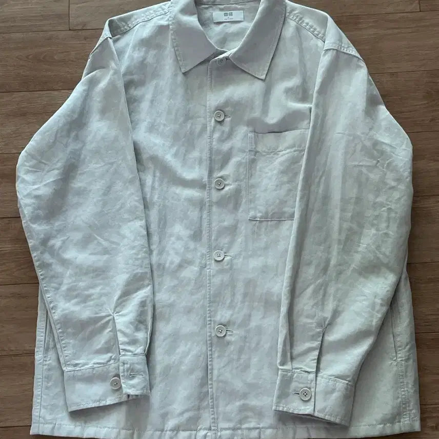 [BUNJANG] Uniqlo Cotton Linen Shirt Jacket / 유니클로 코튼리넨셔츠자켓