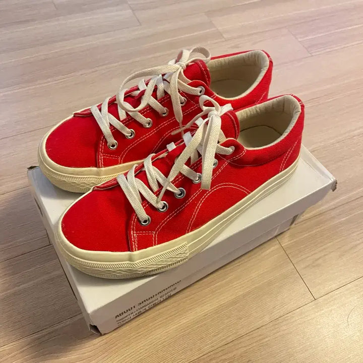 [BUNJANG] Shoopen Standard Wide Fit Sneakers Red 250 / 슈펜 슈탠다드 와이드핏 스니커즈 레드 250