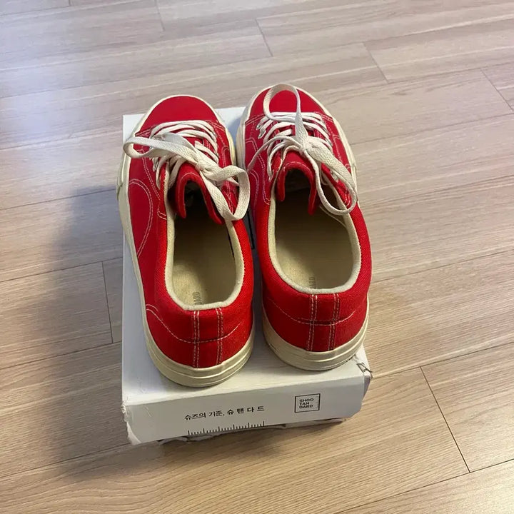 [BUNJANG] Shoopen Standard Wide Fit Sneakers Red 250 / 슈펜 슈탠다드 와이드핏 스니커즈 레드 250