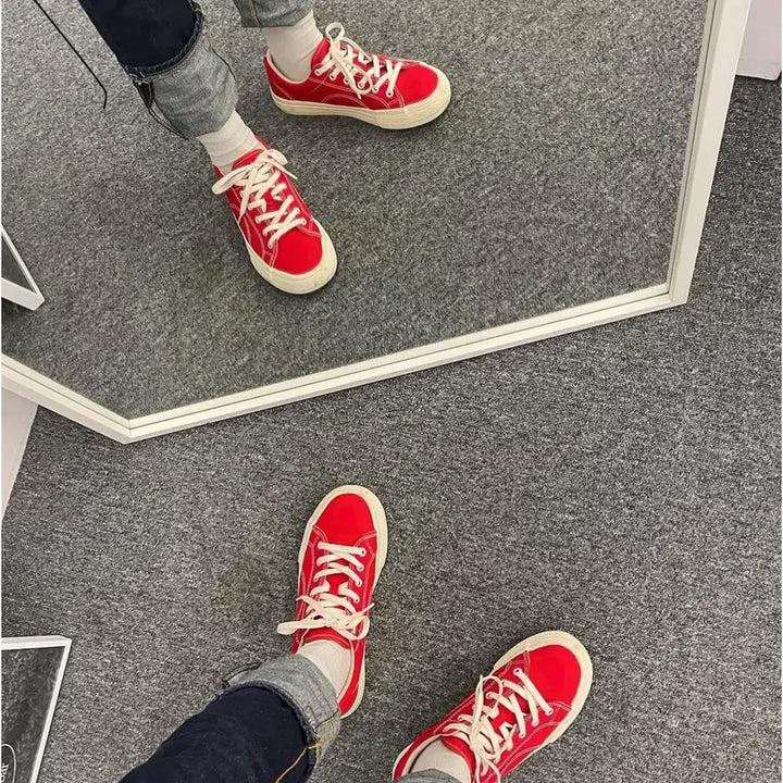 [BUNJANG] Shoopen Standard Wide Fit Sneakers Red 250 / 슈펜 슈탠다드 와이드핏 스니커즈 레드 250