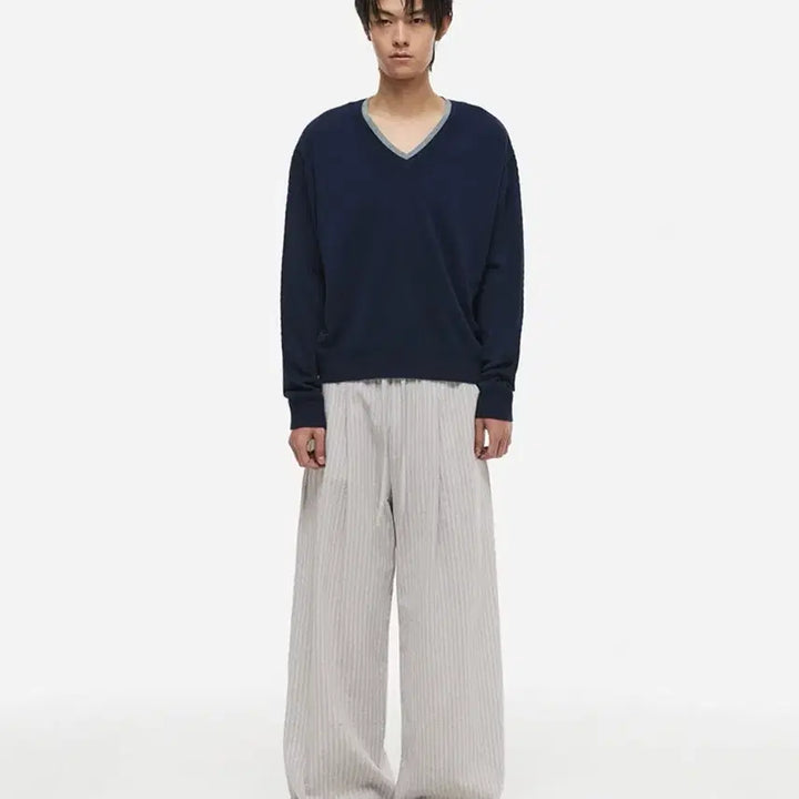 [BUNJANG] DNSR Cozy Pajama Stripe Pants White / [DNSR] 코지 파자마 스트라이프 팬츠 화이트