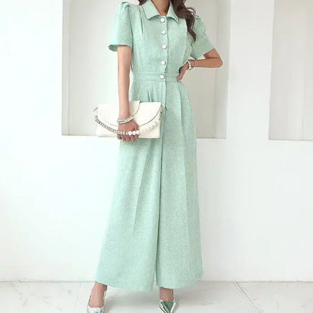[SOLD OUT] 딘트 DINT 고퀄 트위드 반팔 점프수트 55size