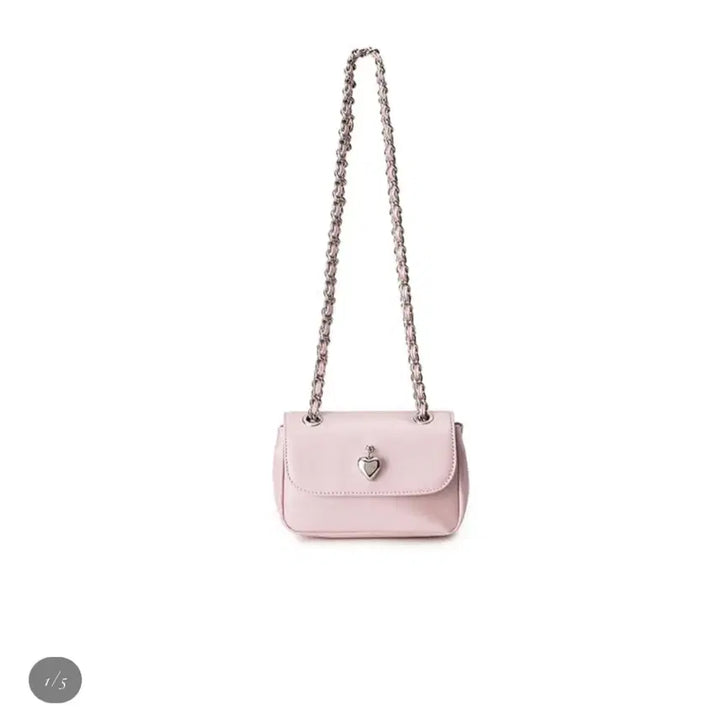 [BUNJANG] Idang Club Heart Chain Bag Pink / Idang club 아이당클럽 하트 체인백 핑크