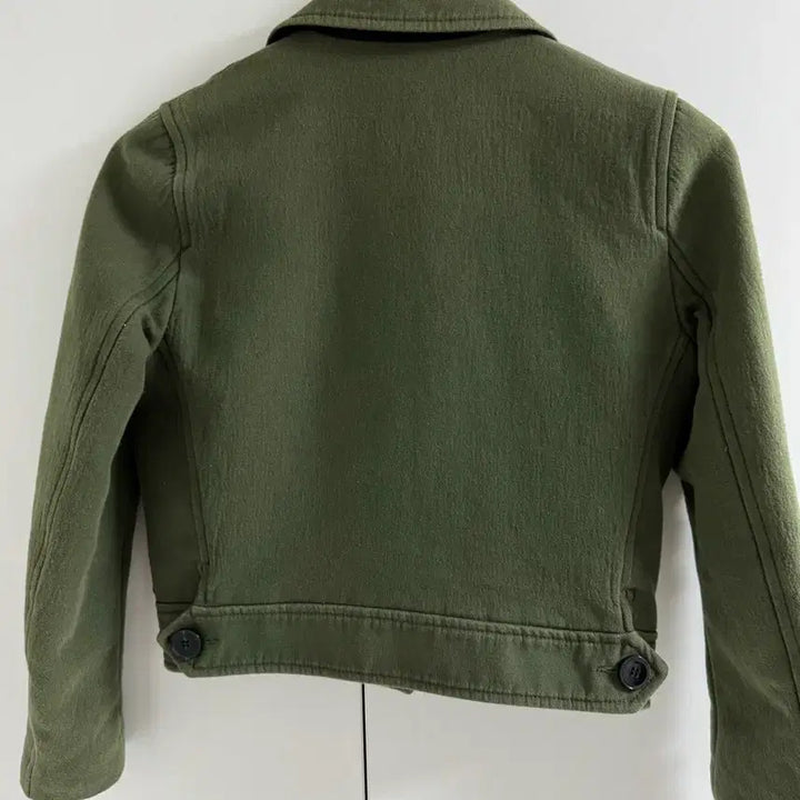 [BUNJANG] Sandro Khaki Crop Jacket / 산드로 카키색 크롭 자켓