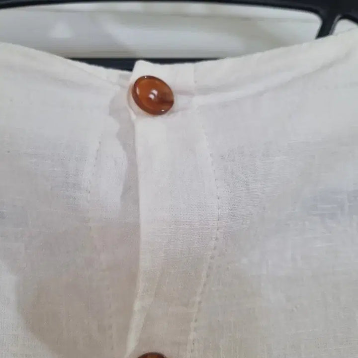 [BUNJANG] Linen Summer Blouse / 여름 고급스러운 마 린넨 블라우스  깨끗해요. 가슴단면60