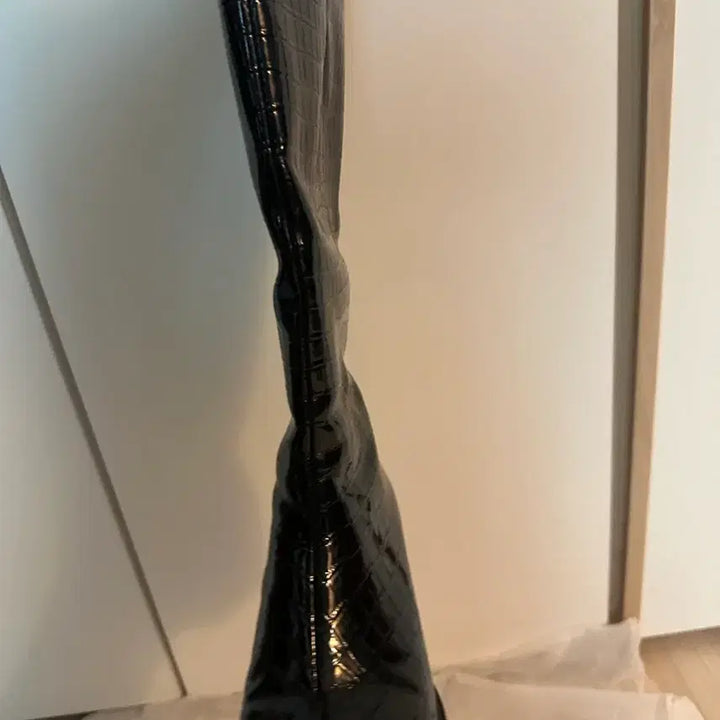 [BUNJANG] Black Crocodile Long Boots / 블랙 크로커다일 롱부츠