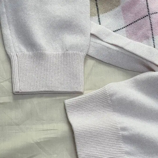 [BUNJANG] Maje Clover Argyle Wool Blend Knit / 마쥬 maje 클로버 아가일 울 블랜드 니트