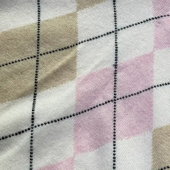 [BUNJANG] Maje Clover Argyle Wool Blend Knit / 마쥬 maje 클로버 아가일 울 블랜드 니트