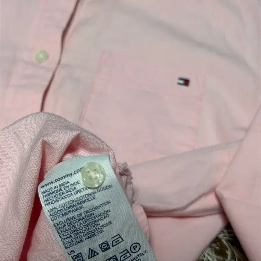 [BUNJANG] Tommy Hilfiger Pink Shirt / 타미힐피거 핑크 셔츠 남방
