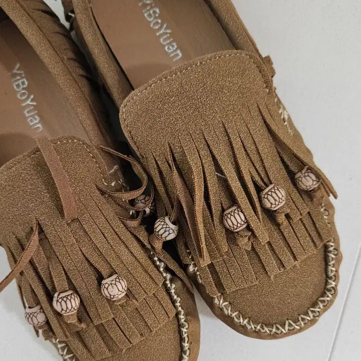 [BUNJANG] Suede Tassel Moccasin Brown 225 / 새) 스웨이드 태슬 모카신 브라운 225