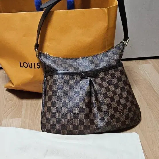 [BUNJANG] Louis Vuitton Damier Bloomsbury Shoulder Bag / 루이비통 다미에 블룸즈버리  쇼핑백포함