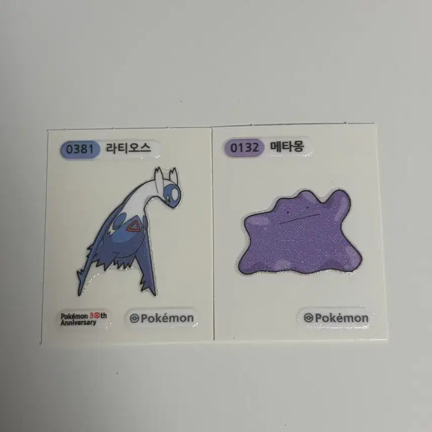 [BUNJANG] Pokemon Latios and Ditto Bundle Set Stickers / 포켓몬 띠부띠부씰 라티오스 메타몽 일괄