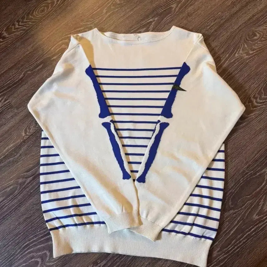[BUNJANG] Kapital Bone Knit Boatneck Sweater / 캐피탈 본 니트 보트넥
