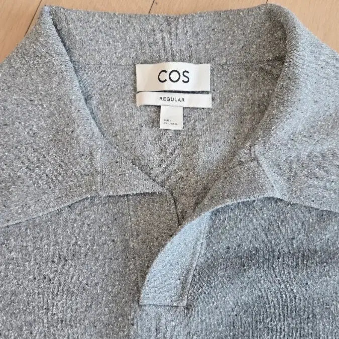 [BUNJANG] COS Gray Knitted Collar T-shirt / COS 코스 그레이 카라넥 니트 티셔츠