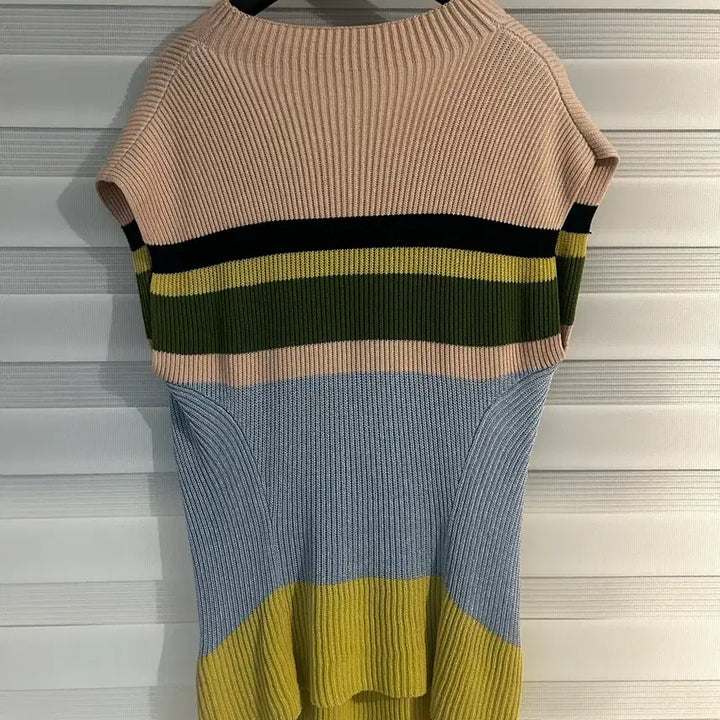 [BUNJANG] Kiko Kostadinov Esik High Neck Striped Sleeveless Top / 키코 코스타디노브 에식 하이넥 스트라이프 슬리브리스 48