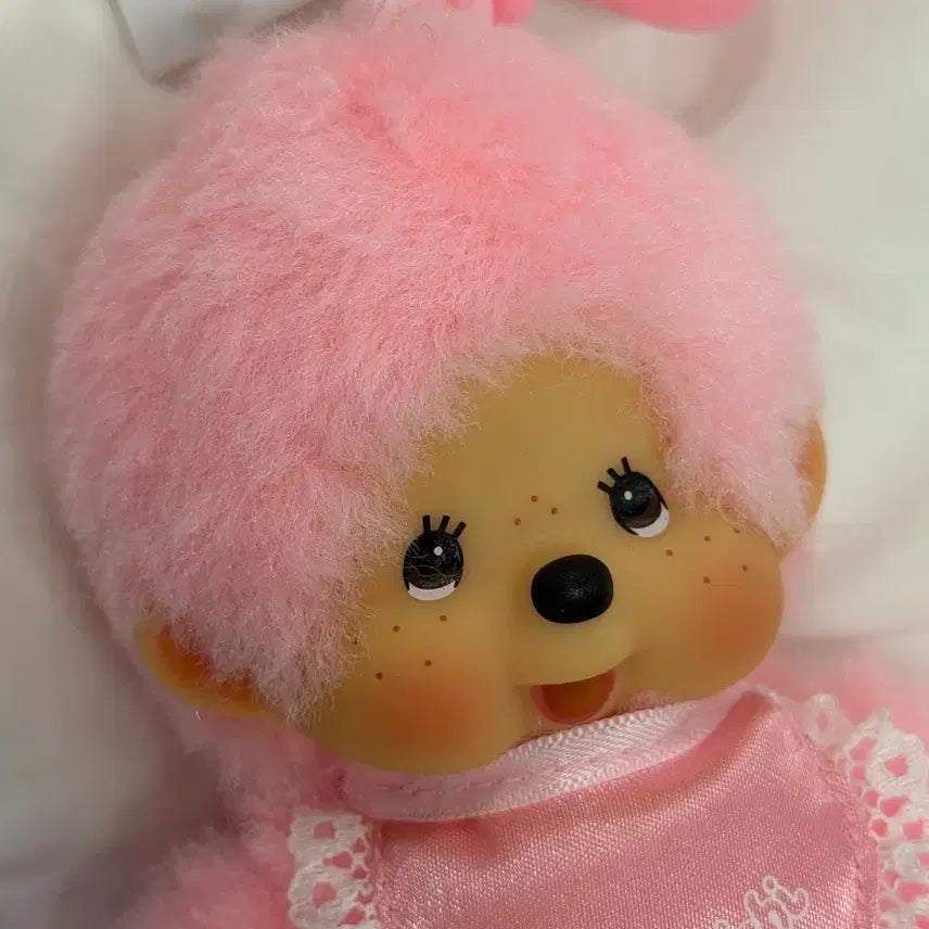 [BUNJANG] Monchhichi Lace Keyring Pink / 몬치치 레이스 키링 핑크