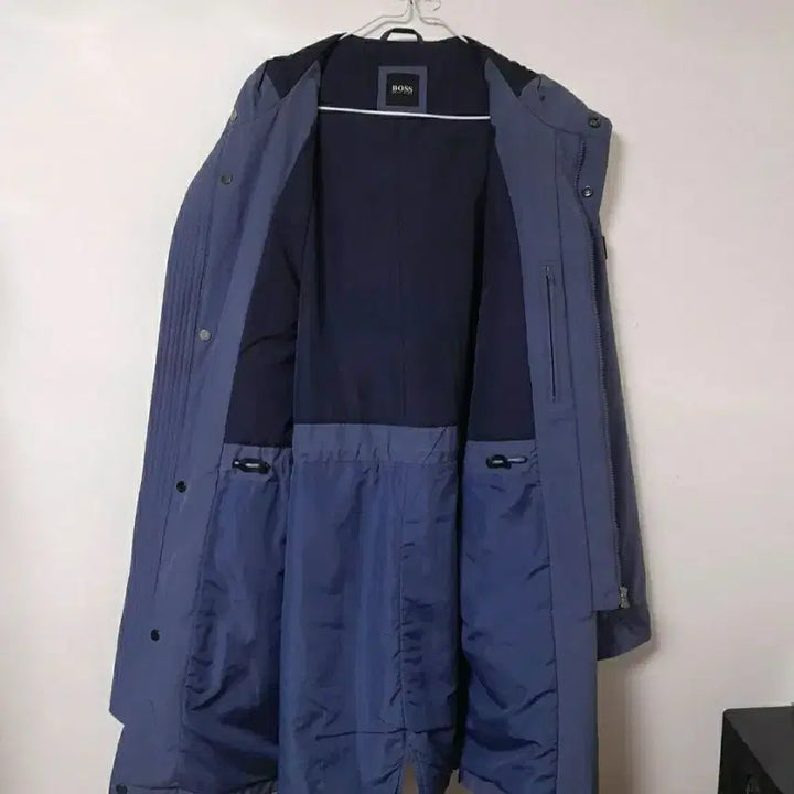 [BUNJANG] BOSS Hooded Long Field Jacket - Navy / BOSS 후드 롱 야상 점퍼 네이비