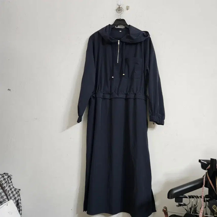 [BUNJANG] Hooded Long Dress Navy / 후드 롱 원피스 네이비