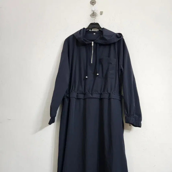 [BUNJANG] Hooded Long Dress Navy / 후드 롱 원피스 네이비
