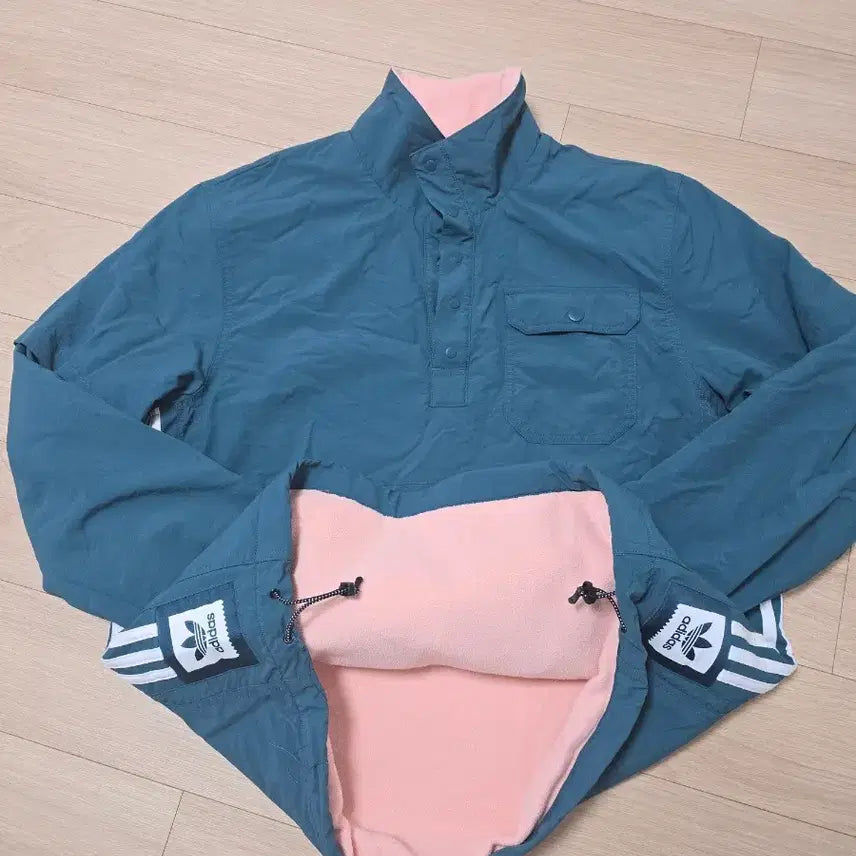 [BUNJANG] Adidas Originals Fleece Lined Anorak Pullover (Reversible) / 아디다스 오리지널스 플리스 라인 아노락 풀오버 (리버시블)