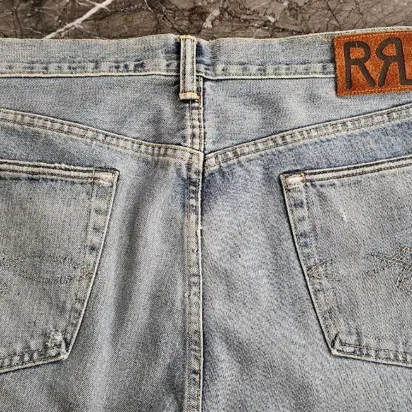 [SOLD OUT] RRL 로우스트레이트 셀비지 데님 데미지 디테일 워싱진