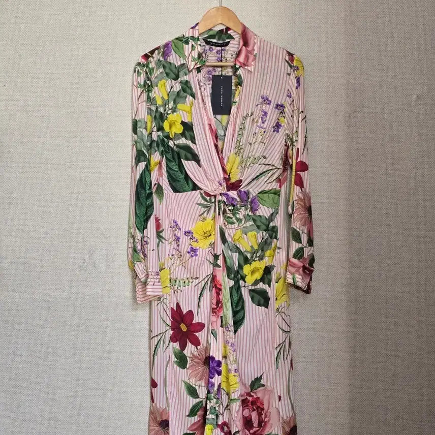 [BUNJANG] ZARA Long Stripe Shirred Dress / ZARA)자라 롱 셔츠 원피스