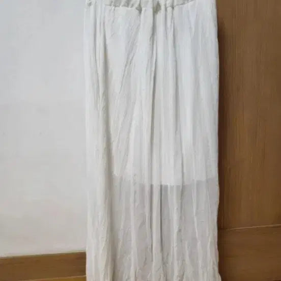[BUNJANG] White Pleated Long Skirt / 화이트 롱 스커트 주름 스커트