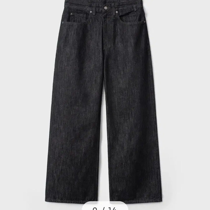 [BUNJANG] Bellier True Wide Denim Pants Low Black W32-L32 / 벨리에/트루 와이드 데님 팬츠 로우블랙/W32-L32
