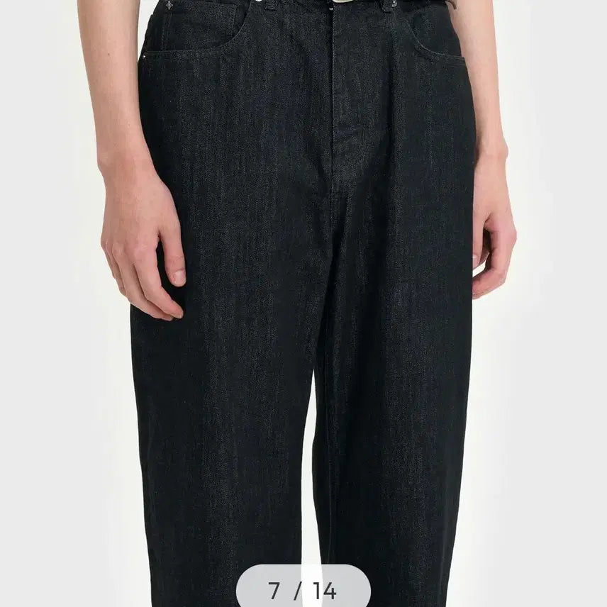 [BUNJANG] Bellier True Wide Denim Pants Low Black W32-L32 / 벨리에/트루 와이드 데님 팬츠 로우블랙/W32-L32