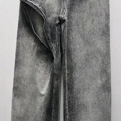 [BUNJANG] 3CE Wash Cutout Unique Denim Pants / 3CE 워싱컷아웃 유니크데님 팬츠