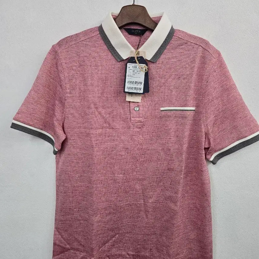 [BUNJANG] OLZEN Linen Short Sleeve T-shirt - Pink / (새상품)OLZEN 올젠 린넷 반팔 티셔츠 핑크