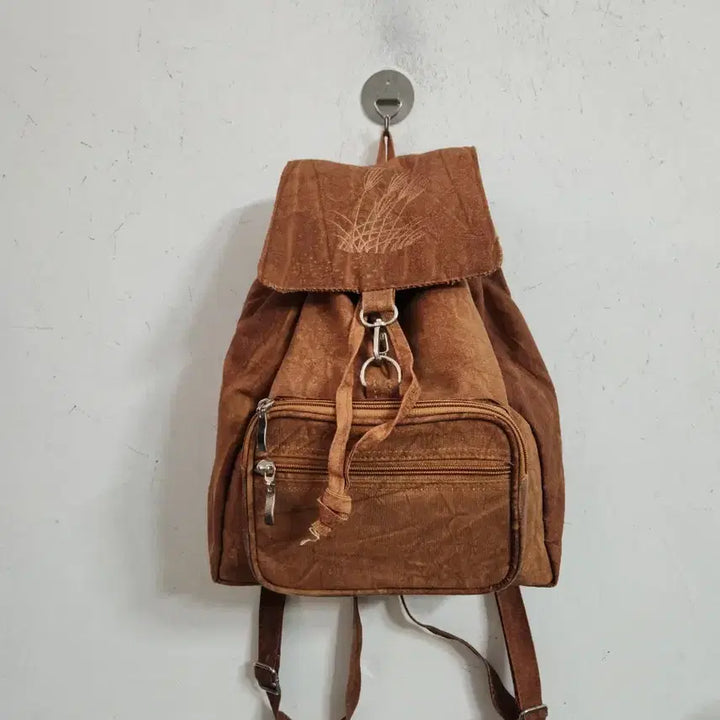[BUNJANG] Vintage Brown Backpack Bag / 빈티지 브라운 백팩 가방
