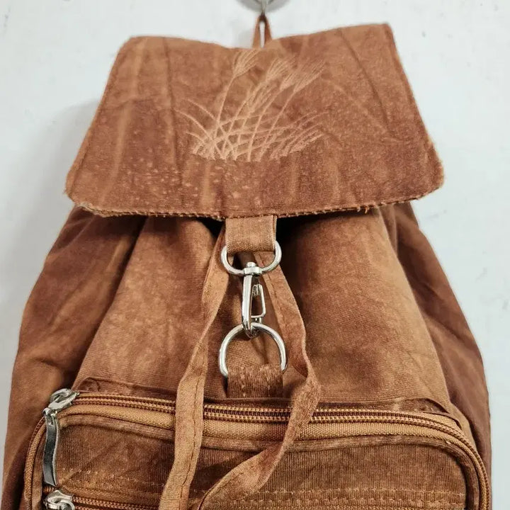 [BUNJANG] Vintage Brown Backpack Bag / 빈티지 브라운 백팩 가방