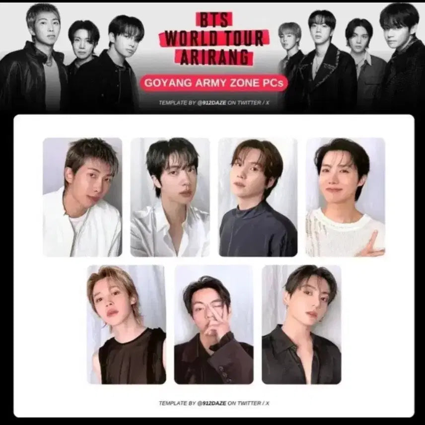 [SOLD OUT] [BUNJANG] BTS World Tour Arirang Goyang Photocard Set / 방탄소년단 월드투어 아리랑 고양 포토카드 세트