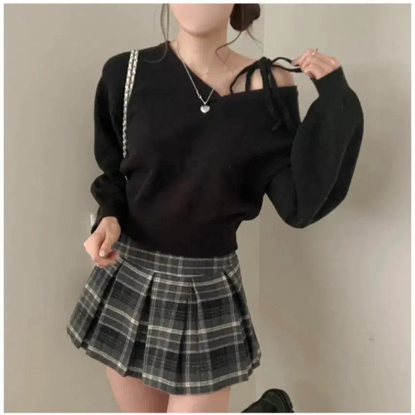 [BUNJANG] Ablley Off-Shoulder Knit (New) / (새상품) 에이블리 오프숄더 니트