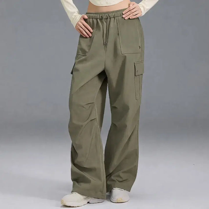 [BUNJANG] XEXYMIX Woven Wide Cargo Pants Khaki / 젝시믹스 우븐 와이드팬츠 카키 카고 바지 S (445566)정도 사이즈