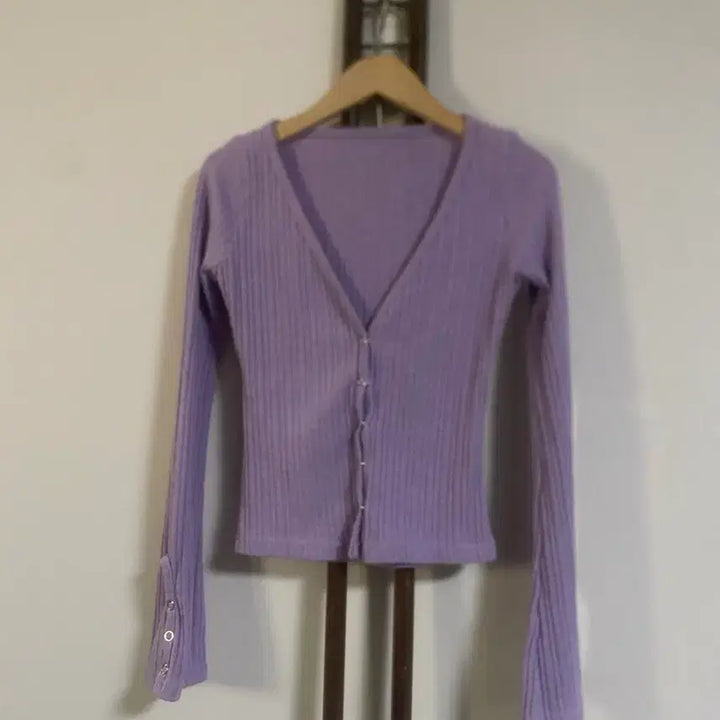 [BUNJANG] Lilac Knit Cardigan / 라일락색 니트가디건 55