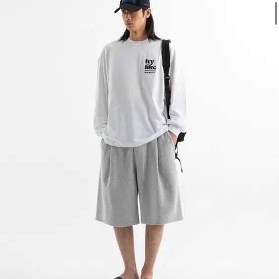 [SOLD OUT] 반바지  브랜슨 Renew Ver.) 원턱 와이드 반바지 멜란지 그레이