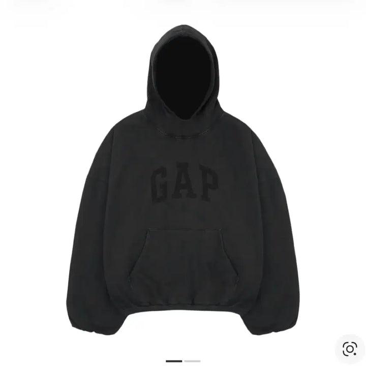 [SOLD OUT] 이지 갭 발렌시아가 도브 후드 워시드 블랙 (S)