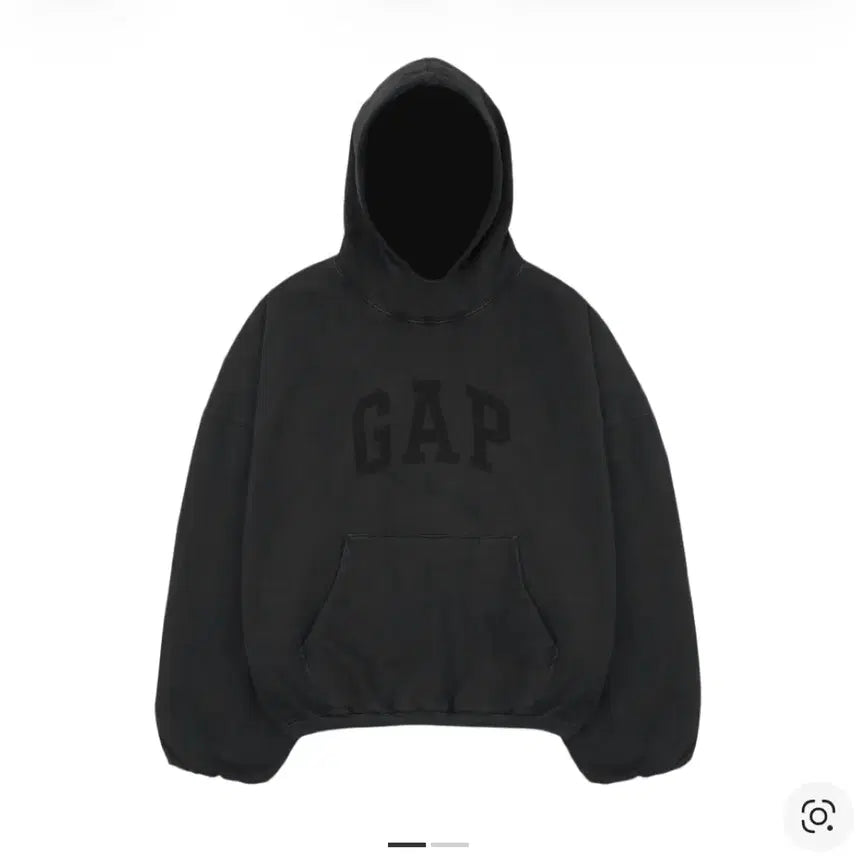 [SOLD OUT] 이지 갭 발렌시아가 도브 후드 워시드 블랙 (S)