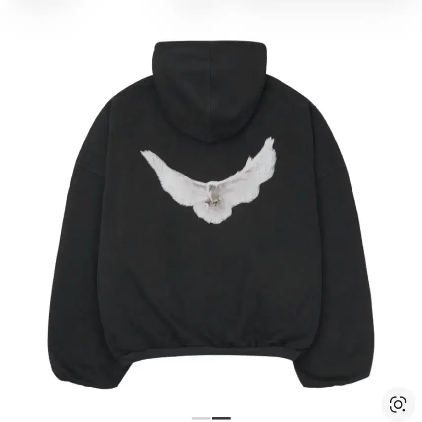 [SOLD OUT] 이지 갭 발렌시아가 도브 후드 워시드 블랙 (S)