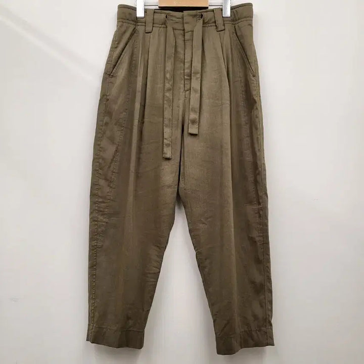 [BUNJANG] System Homme Linen Baggy Pants Khaki / 시스템옴므 린넨 배기 팬츠 카키