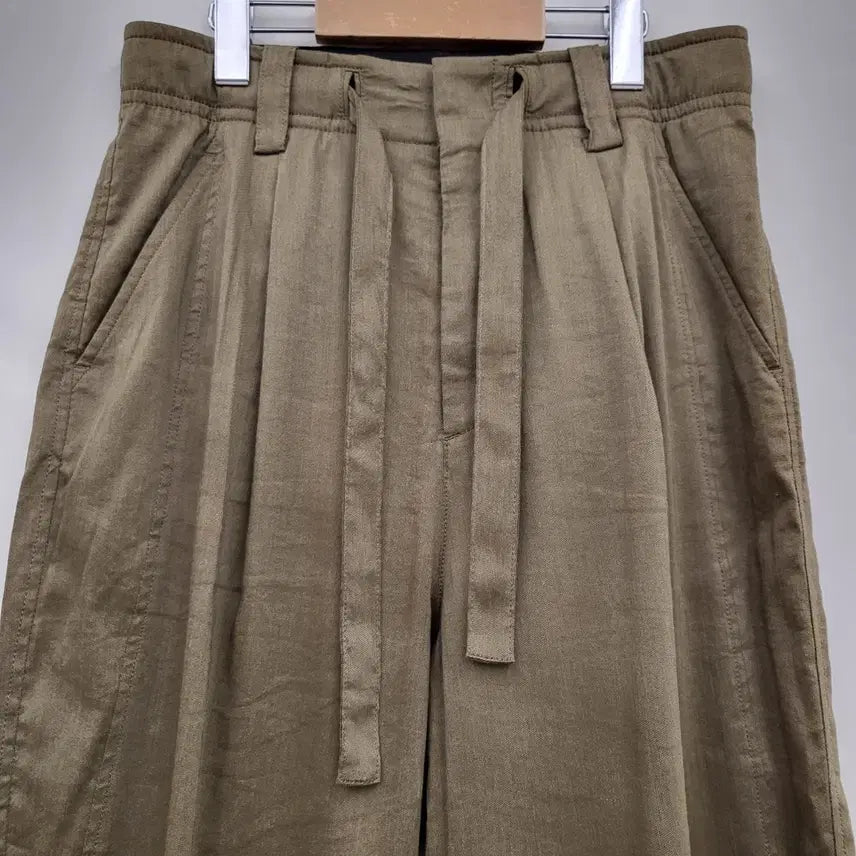 [BUNJANG] System Homme Linen Baggy Pants Khaki / 시스템옴므 린넨 배기 팬츠 카키