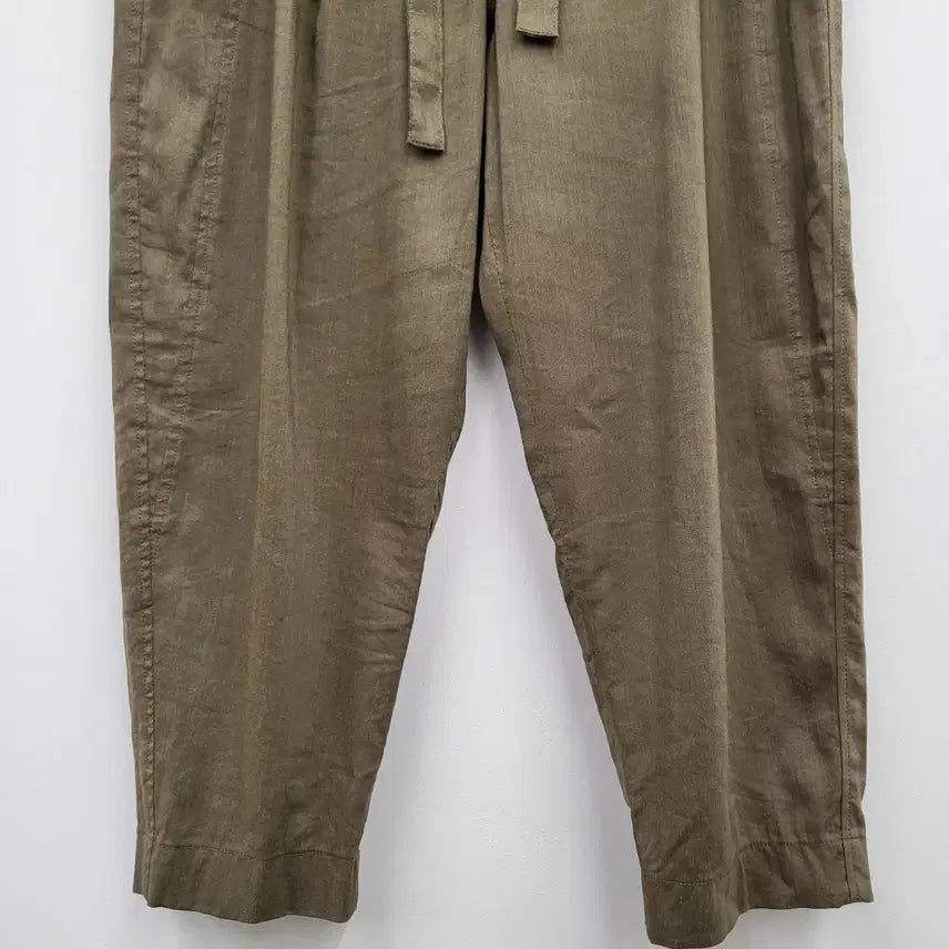 [BUNJANG] System Homme Linen Baggy Pants Khaki / 시스템옴므 린넨 배기 팬츠 카키
