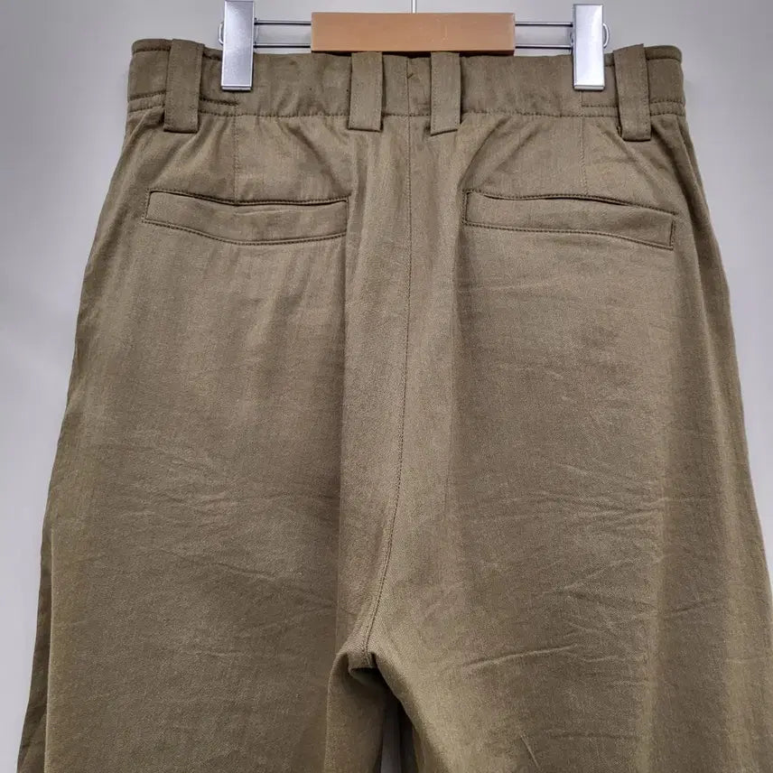 [BUNJANG] System Homme Linen Baggy Pants Khaki / 시스템옴므 린넨 배기 팬츠 카키